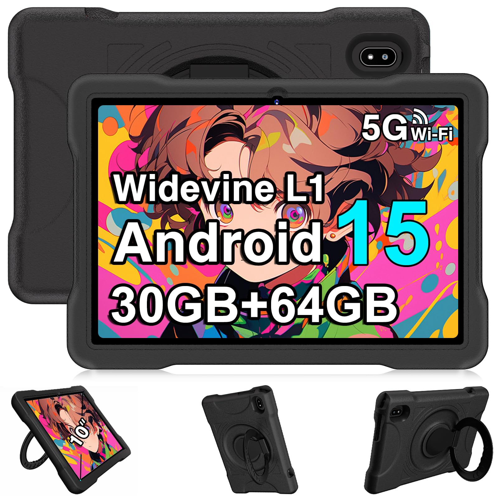 Amazon.com : UJJ Kids Tablet 10 Inch Android 15 Tablets, 30GB RAM