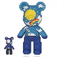 12.6" Starry Sky Teddy Blocks Bear Building Bricks Set - Micro DIY Craft Kit for Adults - Collectible Decor for Office, livingroom, Book Shelf - Screen-Free Stress Relief Gift Idea