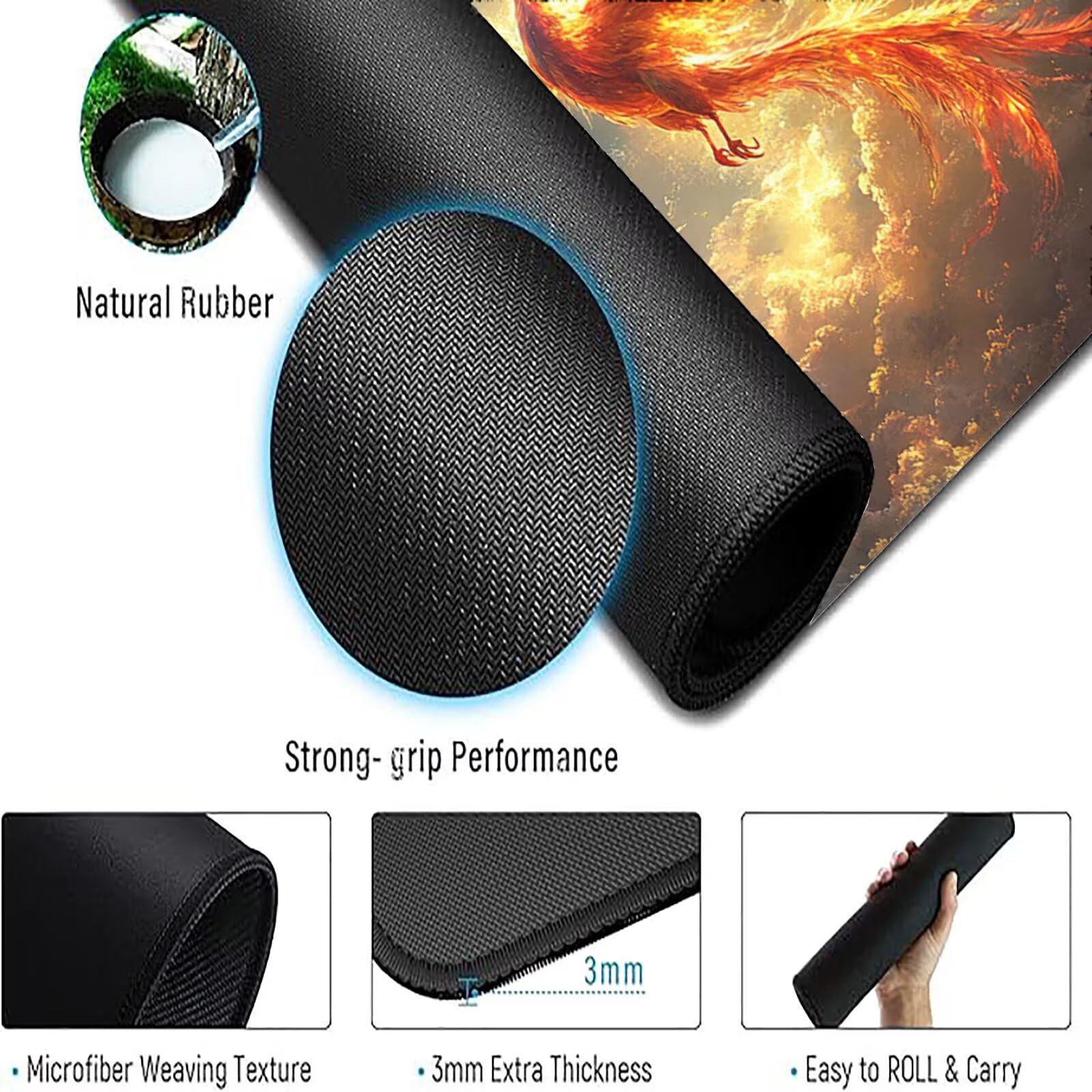Podkładka pod mysz XXL 1600 x 800 mm pomarańczowa kolorowa podkładka pod mysz do biura zwierząt podkładka pod mysz do gier antypoślizgowa gumowa podstawa zszyte krawędzie akcesoria biurowe praca do