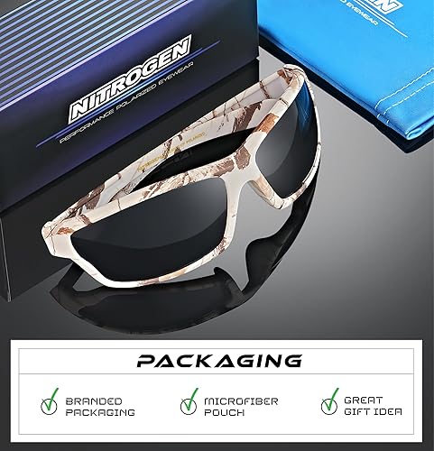 Miniatura 278 de Nitrogen - Gafas de sol deportivas polarizadas envolventes para hombre y mujer, UV400, para conducir, pescar, correr, andar en bicicleta, gafas