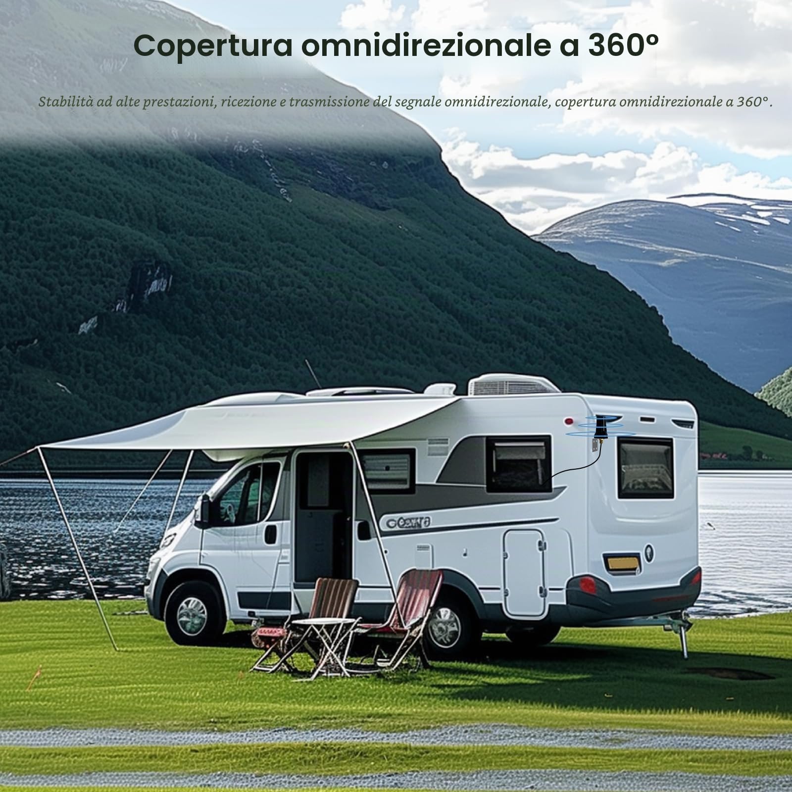 Antenna 5G 4G LTE Esterna 7DBI Omnidirezionale Amplificatore Segnale Interni Esterni Impermeabile Connettore SMA 700-6000MHz，GSM/GPRS/2G/3G/4G/5G per LTE Router Monitoraggio Della Sicurezza-3M