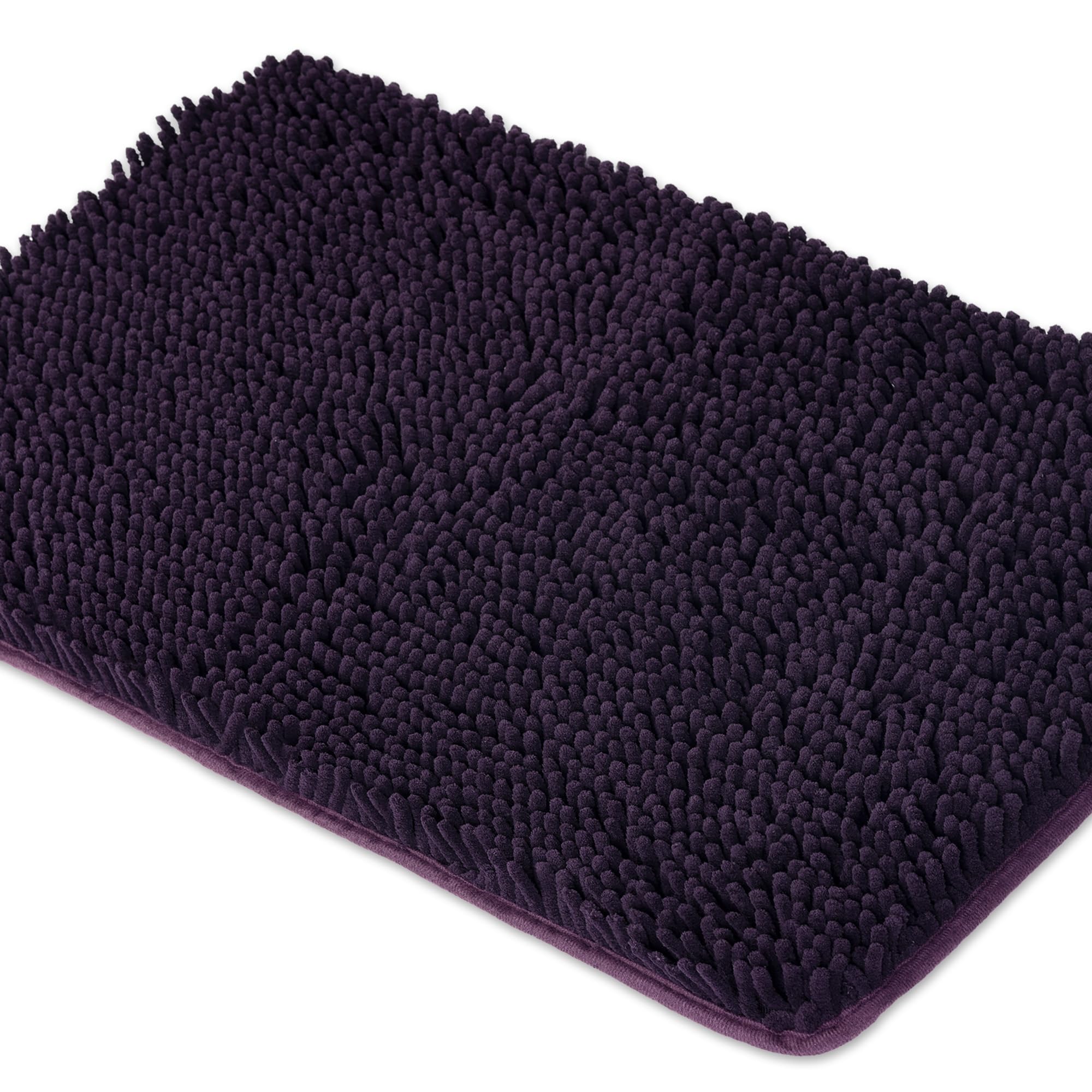 Yeaban Purple Bathroom Rugs – Thick Chenille Bath Mats | Absorbent and Washable Bath Rug Non-Slip, Plush and Soft Rugs for Bathroom Floor, Shower, Sink - 26" x 44"