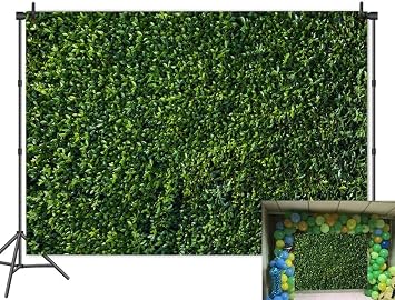 7x5ft Natural Green Leaves Grass Backdrop for Photography Spring Summer Newborn Baby Shower Wedding Birthday Party Banner Supplies Outdoorsy Theme Photo Studio Booth Props