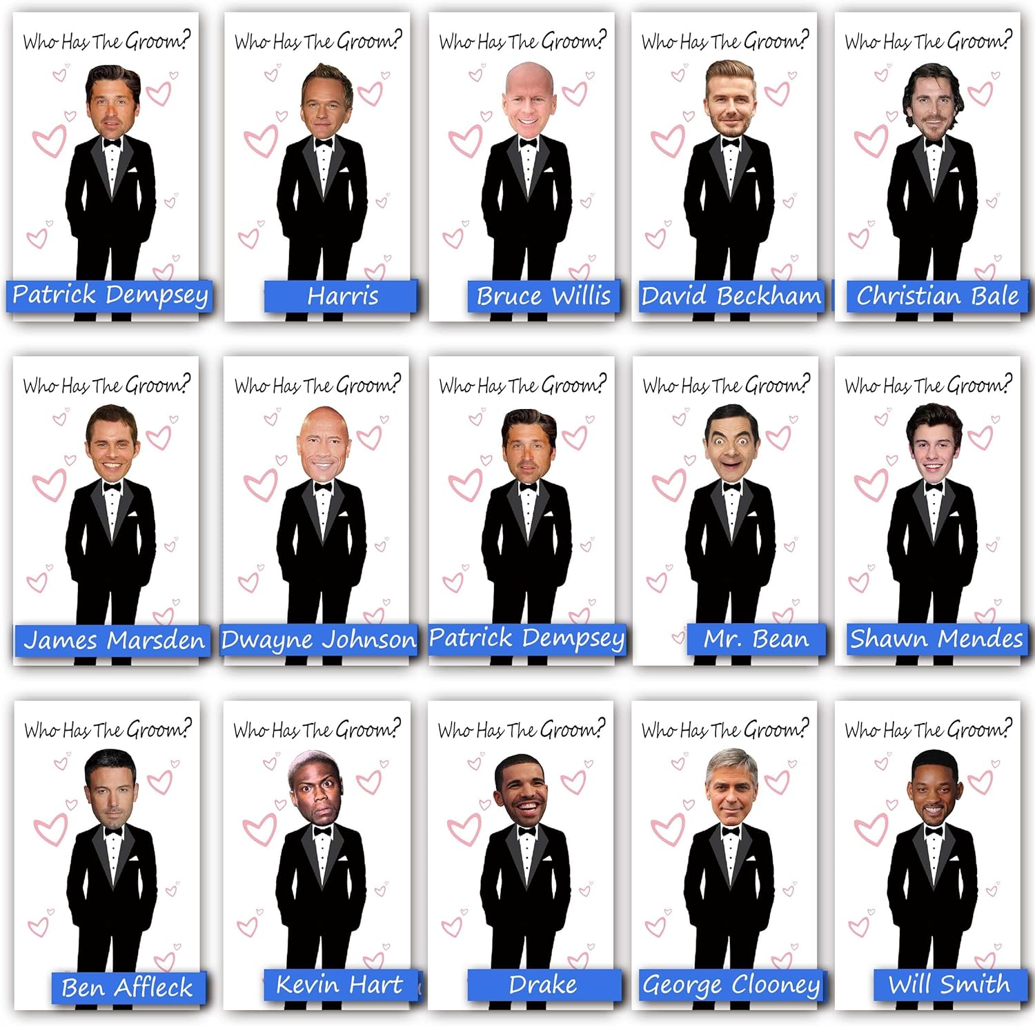 ukebobo Cute Bridal Shower Games - Scratch Off Bridal Shower Game.Funny Bachelorette Party Games - Who Has The Groom - 33 Sheets-（Blue）