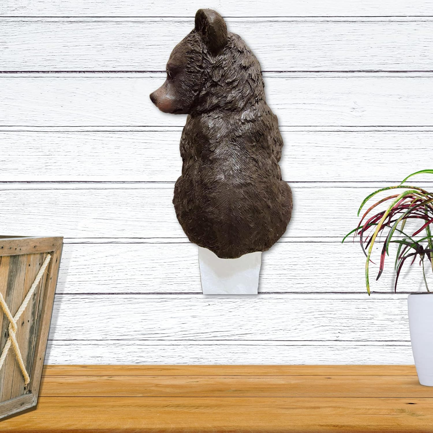 BestGiftEver Black Bear Cub Wall Mounted Toilet Paper Holder for Rustic Cabin Bathroom - Perfect Wildlife Decor for Nature Lovers, and Hunters - Decorative Bear Bathroom Accessories and Lodge Decor