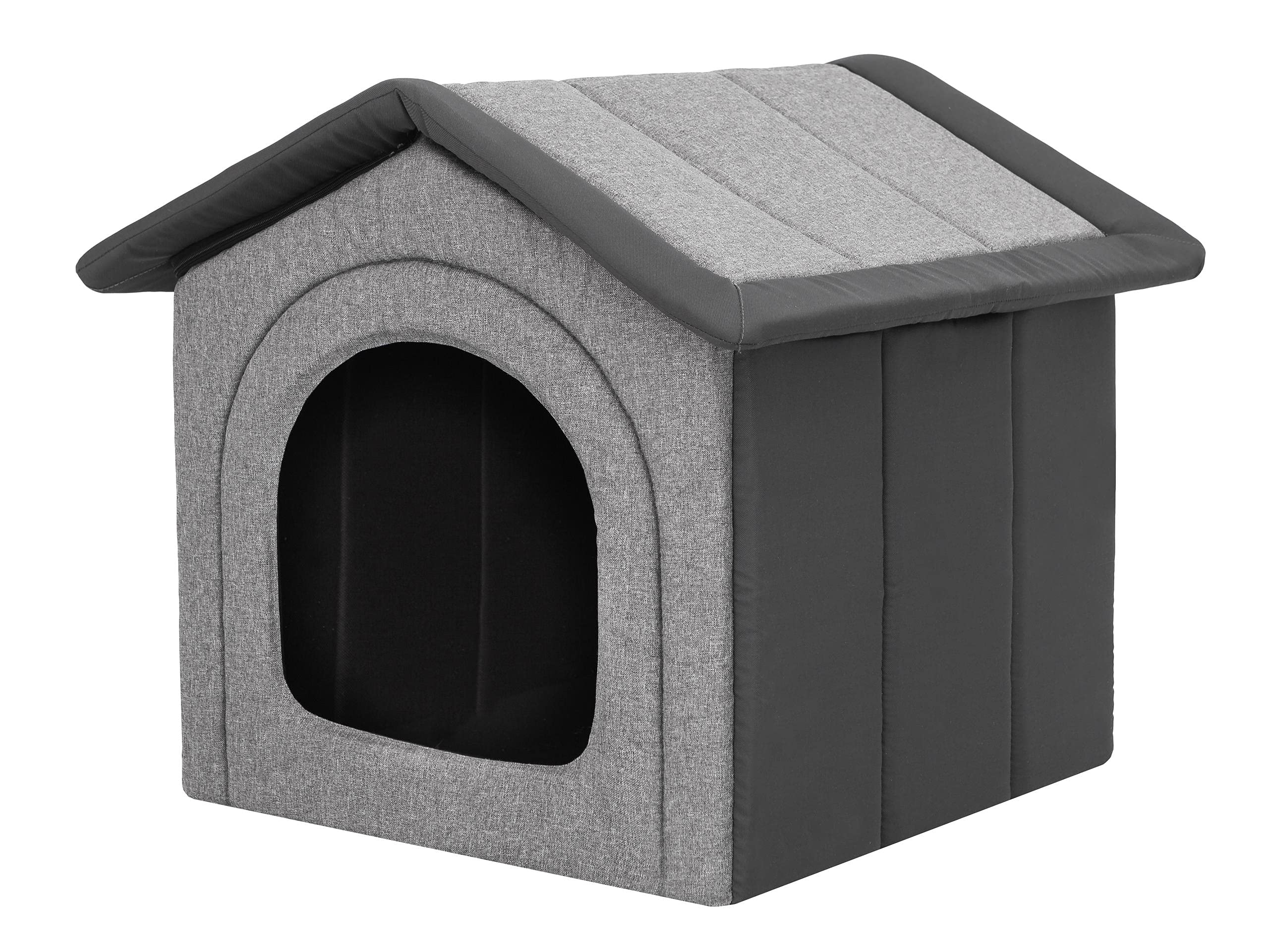 Caseta para Mascotas, Esquina para Perros, Zona de Descanso, caseta para Perros, caseta R4: 55 x 60 cm, Piedras ecológicas de Grafito + Grafito Oxford