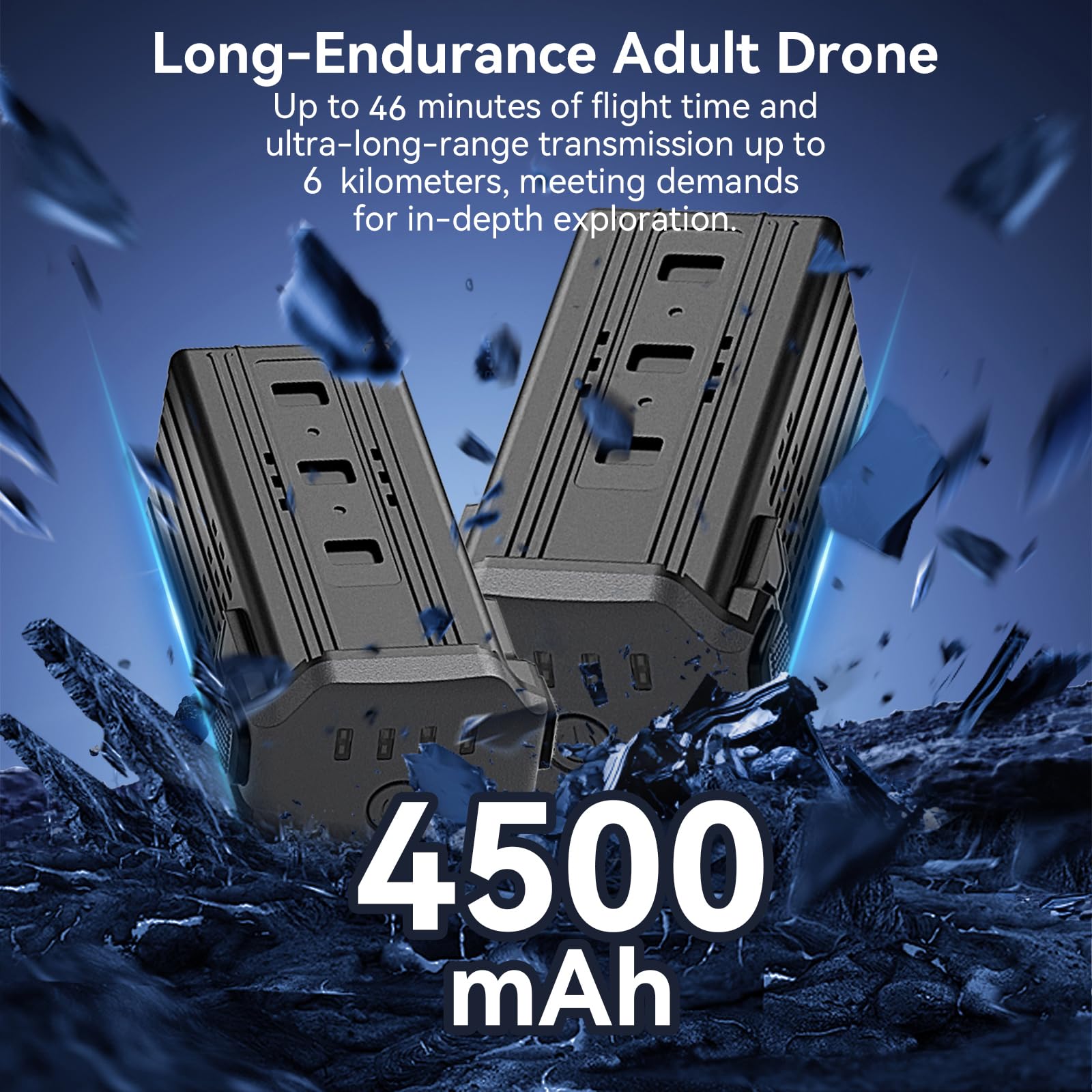 8K Pro Drone, 6KM Range, 3-Axis Gimbal, AI Obstacle Avoidance, 5G Transmission, Payload Dropper