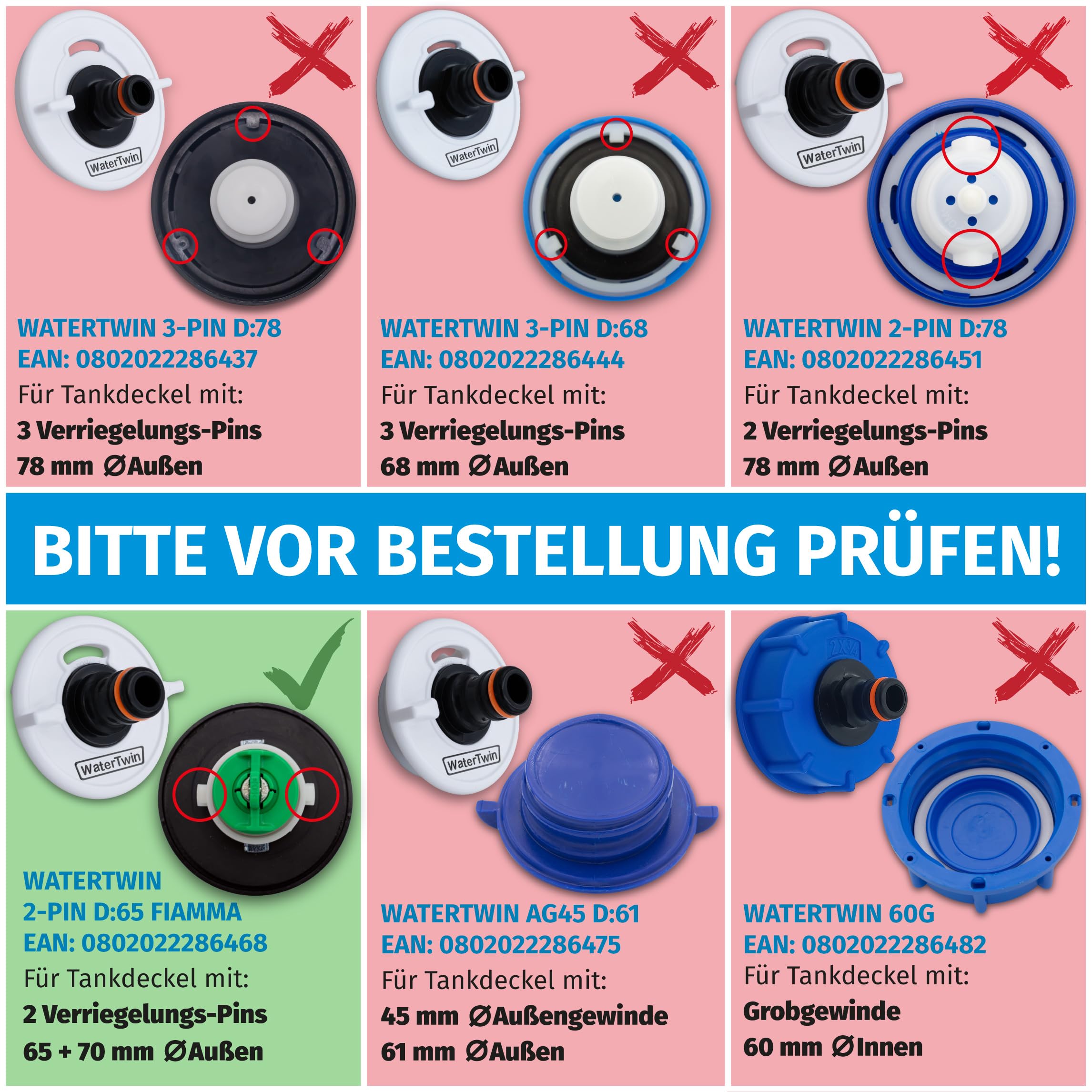 Adattatore Serbatoio Acqua Per Camper MaJoCompTec - Con Doppio Raccordo Gardena - Foto 9