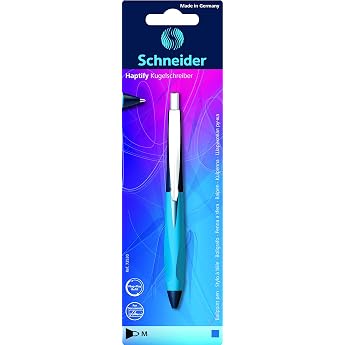 Schneider Haptify Ballpoint Pens Medium Blue 1 Box Blister Pack Various Colours