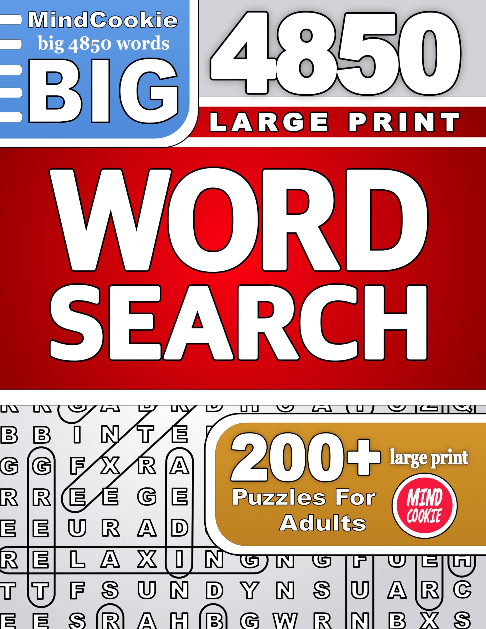 BIG 4850 Word Search Large Print for Adults: 200+ Puzzles (Happy Puzzling!)