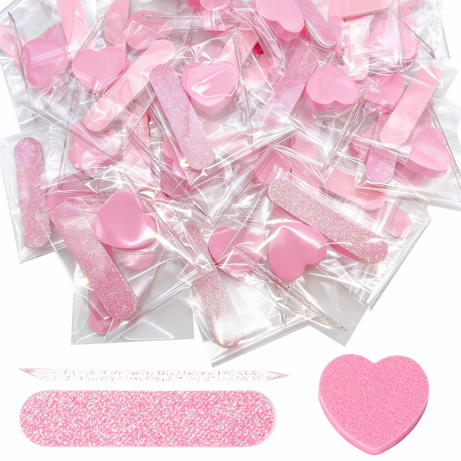 Nail Kits 3-Piece, 30 Sets Individually Packaged Nail File Kit