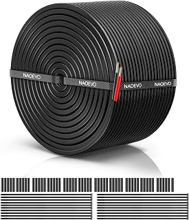 NAOEVO 18 AWG 2 Conductor Tinned Copper Wire 100FT - Flexible Stranded PVC Cable for Automotive, Marine, LED Lights & Low Voltage Wiring
