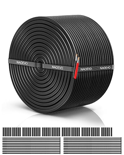 Vista 49 de NAOEVO Cable eléctrico de calibre 18, 2 conductores, cable de PVC trenzado de 18 AWG, bajo voltaje de 12 V/cobre estañado/cable flexible