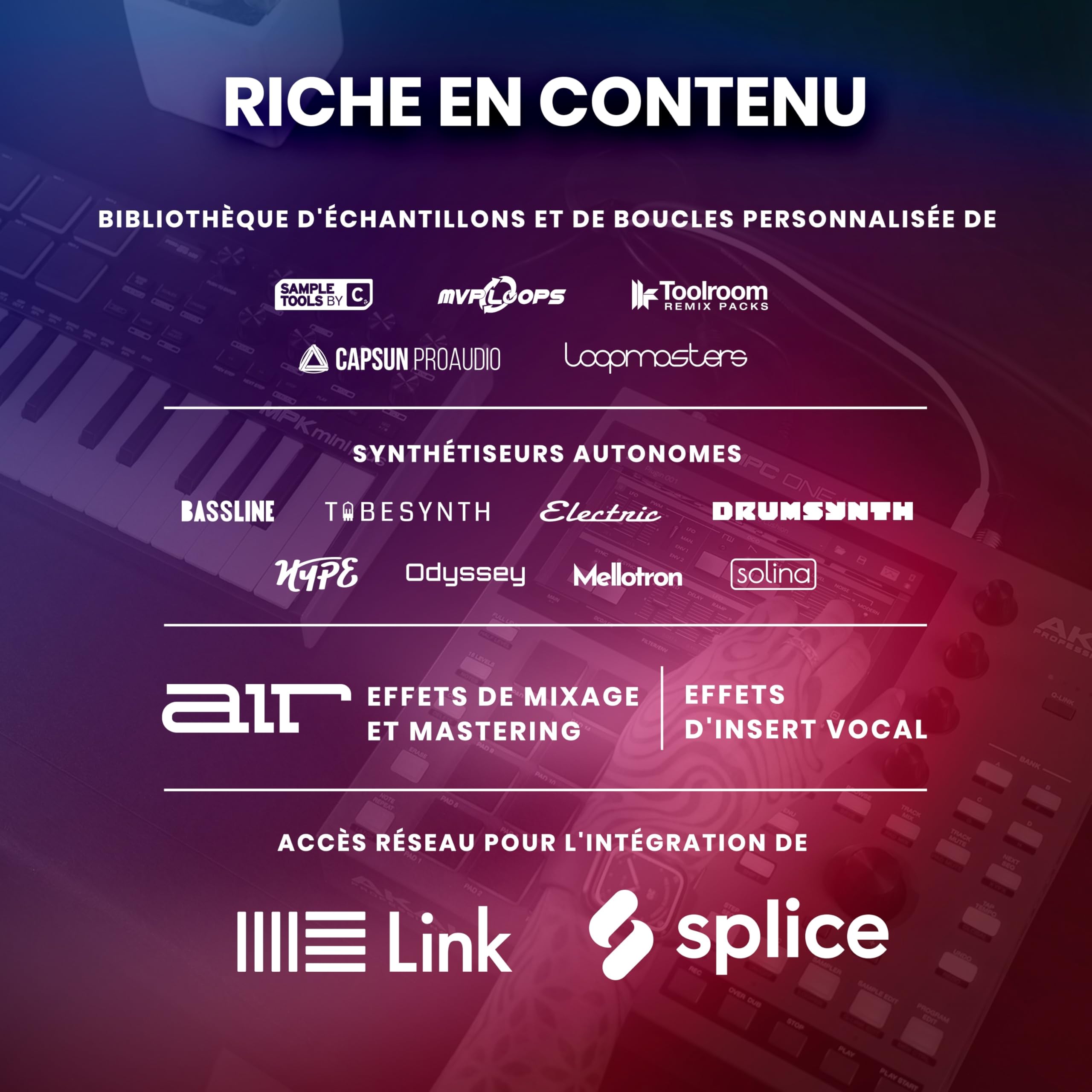Akai Professional MPC One+ Standalone Drum Machine, Beat Maker et Contrôleur MIDI avec WiFi, Bluetooth, Pads de Batterie, Plug-ins de Synthèse, Écran Tactile et Intégration Native Instruments