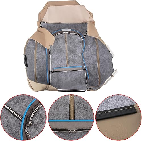 Miniatura 4 de AUTOKAY Cubierta de asiento perforada inferior del pasajero del conductor para Ford F250 F350 2011-2016