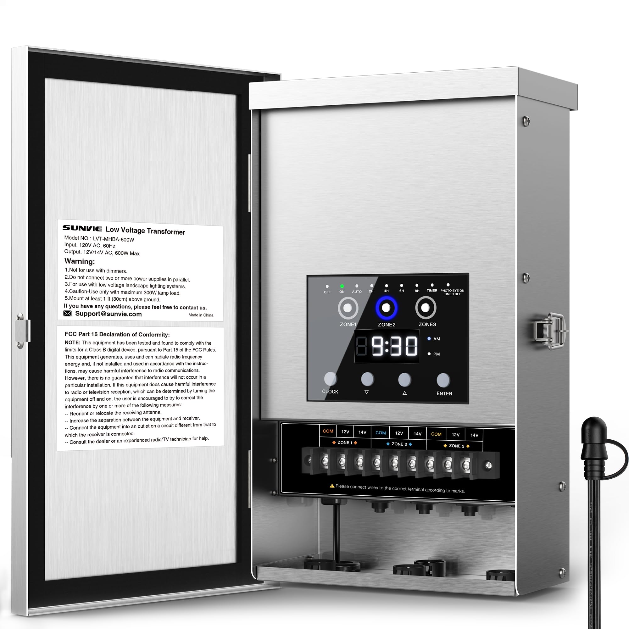 Photo 1 of SUNVIE 600W Low Voltage Transformer, 3 Zone