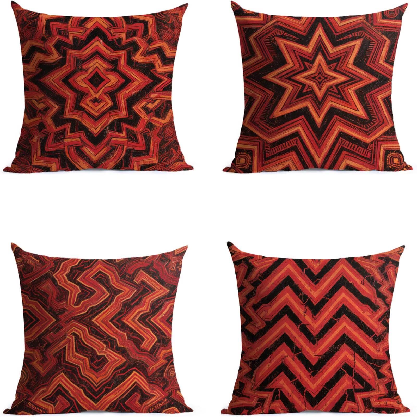 4 Pack Kopfkissenbezug Red and Black Outdoor 60x60cm Kissenbezug THDZ-2422
