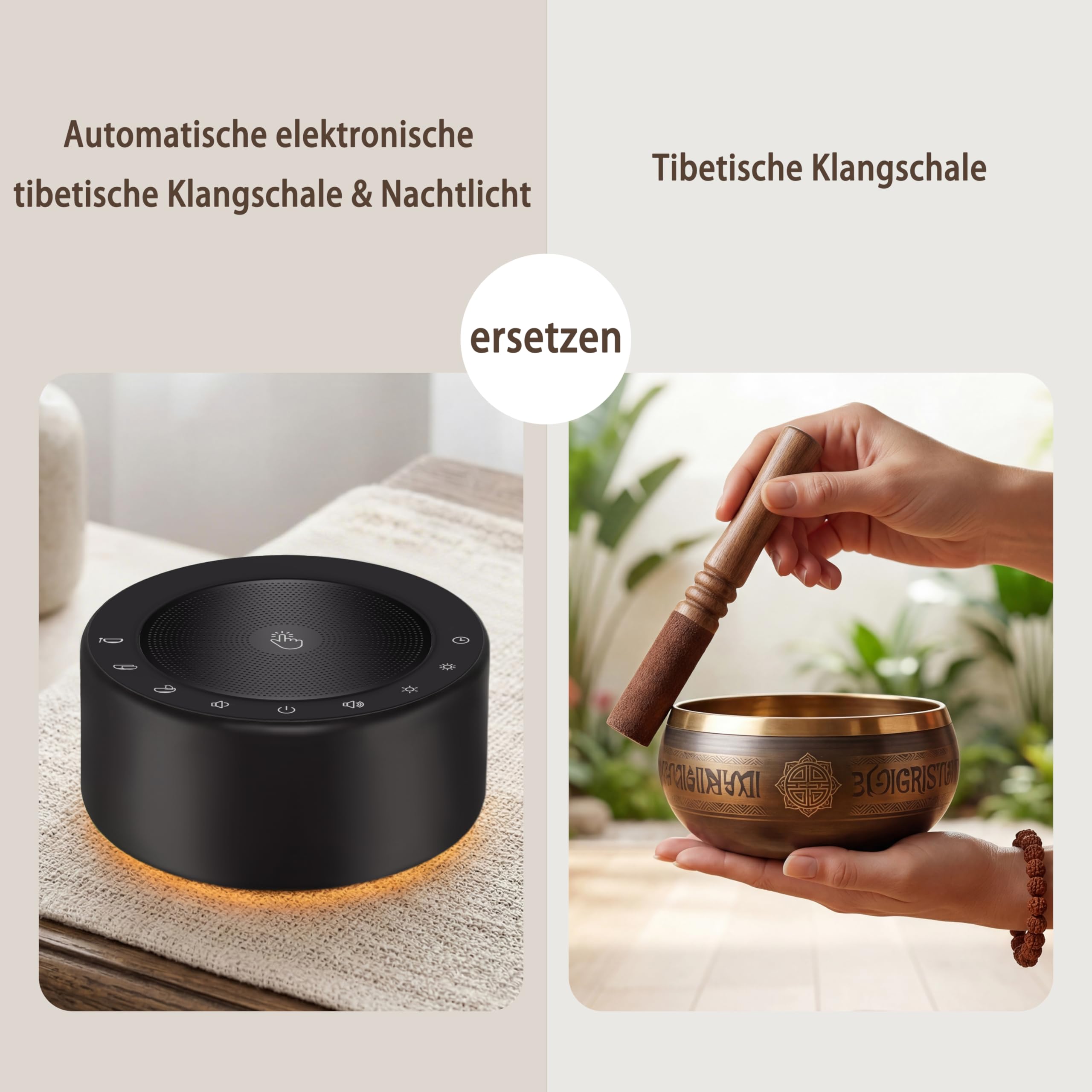 Kipcush Macchina sonora per ciotole tibetane da meditazione – 7 ciotole tibetane in diverse dimensioni per yoga, meditazione, guarigione dei chakra, terapia del suono e riduzione dello stress, con