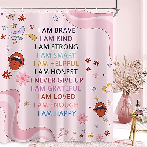 Miniatura 16 de Juego de cortinas de ducha con flores bohemias negras y beige para baño, 60 pulgadas de ancho x 72 pulgadas de alto, cortina de ducha retro de los