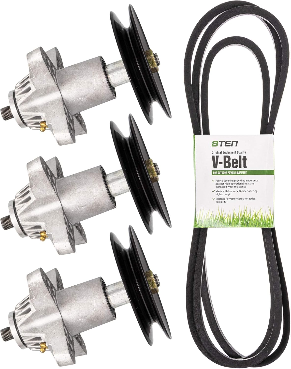 8TEN Deck Spindle Belt Kit Combo Set for Cub Cadet RZT-54 MTD ZT54 ZTL8000 Columbia Sears 918-04608A 954-04138A 8TEN Deck Spindle Belt Kit Combo Set for Cub Cadet RZT-54 MTD ZT54 ZTL8000 Columbia Sears 918-04608A 954-04138A