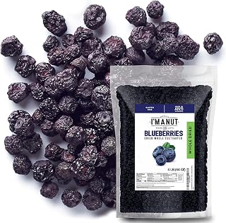 IMANUT Dried Blueberries 4lb: Gluten-Free, Peanut-Free, Slightly Sweetened Whole Berries for Baking & Snacking