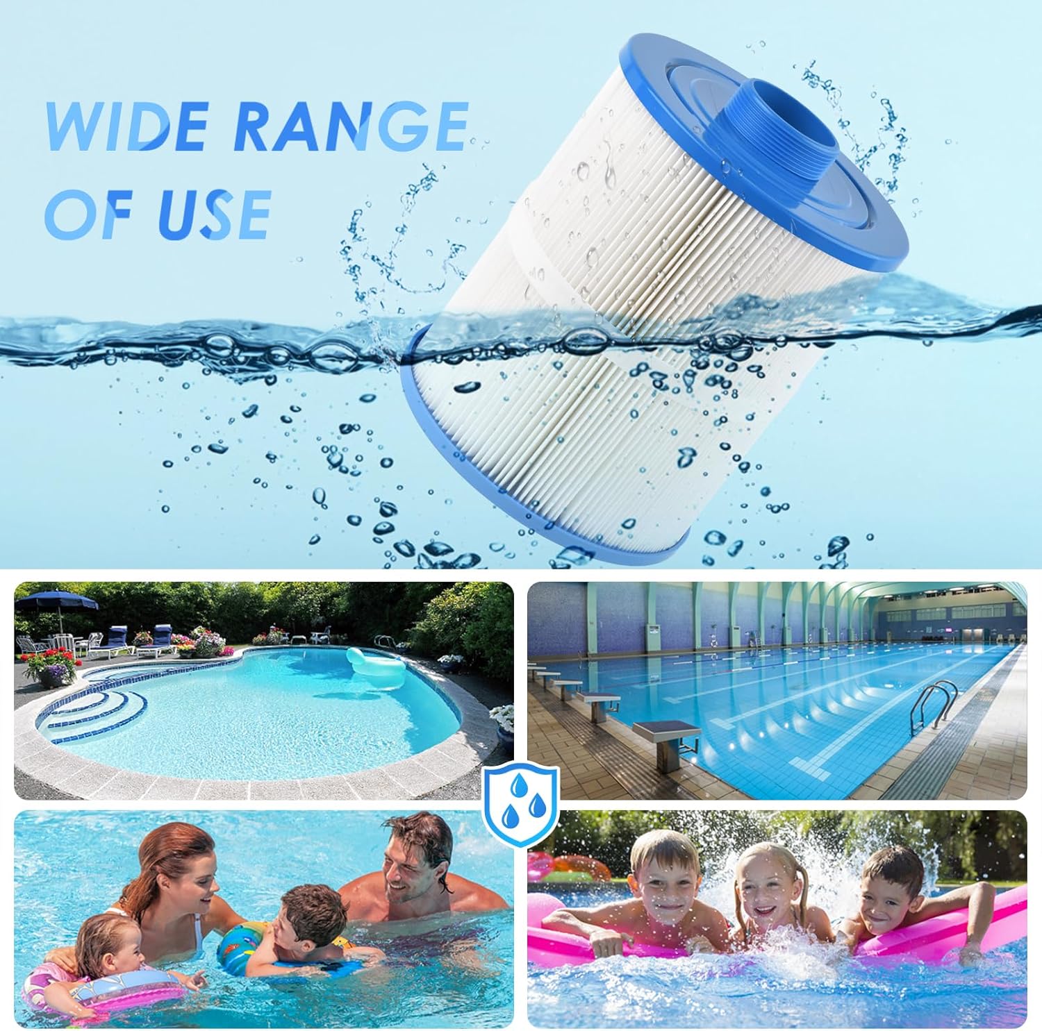 PACETAP 2 Pack Spa Filter Replacement for PAS50SV-F2M, Hot Tub Spa Filter Cartridge Compatible with Artesian Spas, Tidal Fit Swim 06-0006-12, 06-0005-12, 6CH-502, PAS50SV-F2M, FC-0311 - Image 5