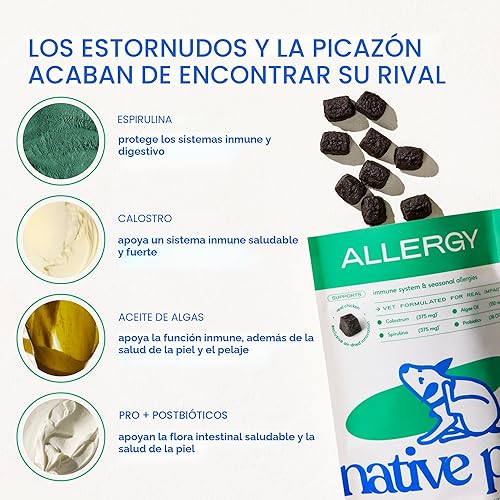 Miniatura 4 de Native Pet Masticables para alergias para perros – Alivio de la alergia de perros para razas pequeñas – Apoya el alivio de la picazón estacional