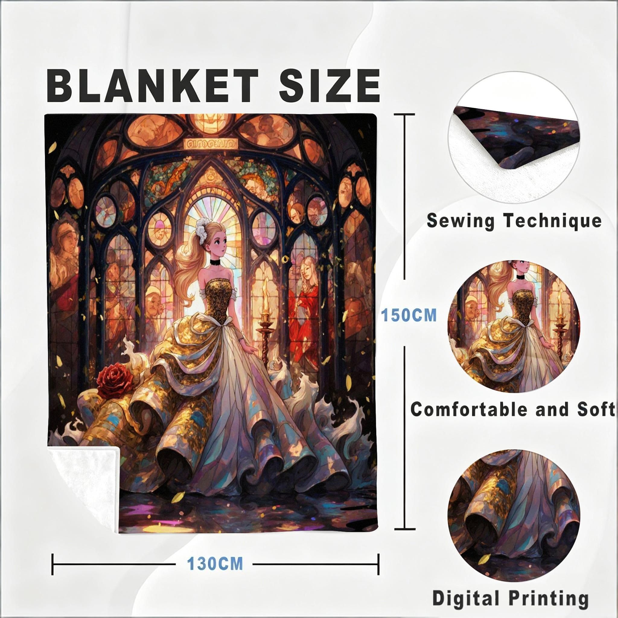 Coperta Pile Matrimoniale 240x260 cm Ragazza Gialla, Coperta XXL Super Morbida Multiuso Come Copriletto o Plaid da Salotto, Calda e Leggera, Protezione dal Freddo, AW7038