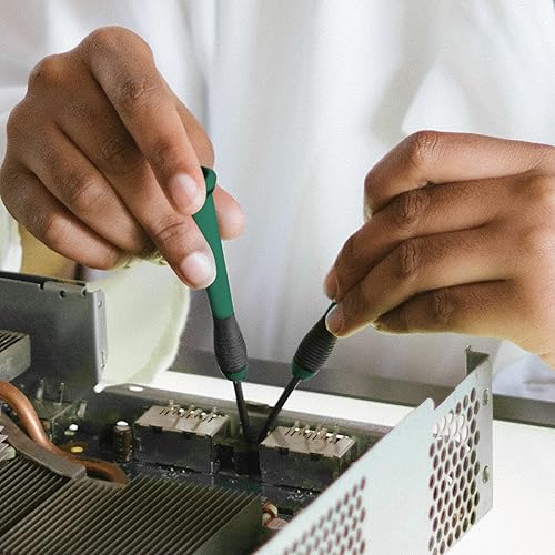 Miniatura 7 de CARTMAN Juego de herramientas manuales para el hogar y uso genérico, incluye una caja de plástico para guardar las herramientas, color verde