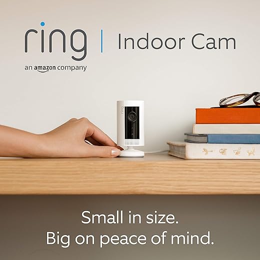 Certified Refurbished Ring Indoor Cam by Amazon | Compact plug-in HD Indoor Security Camera with Two-Way Talk, Wifi, Motion Detection, Works with Alexa | alternative to CCTV system