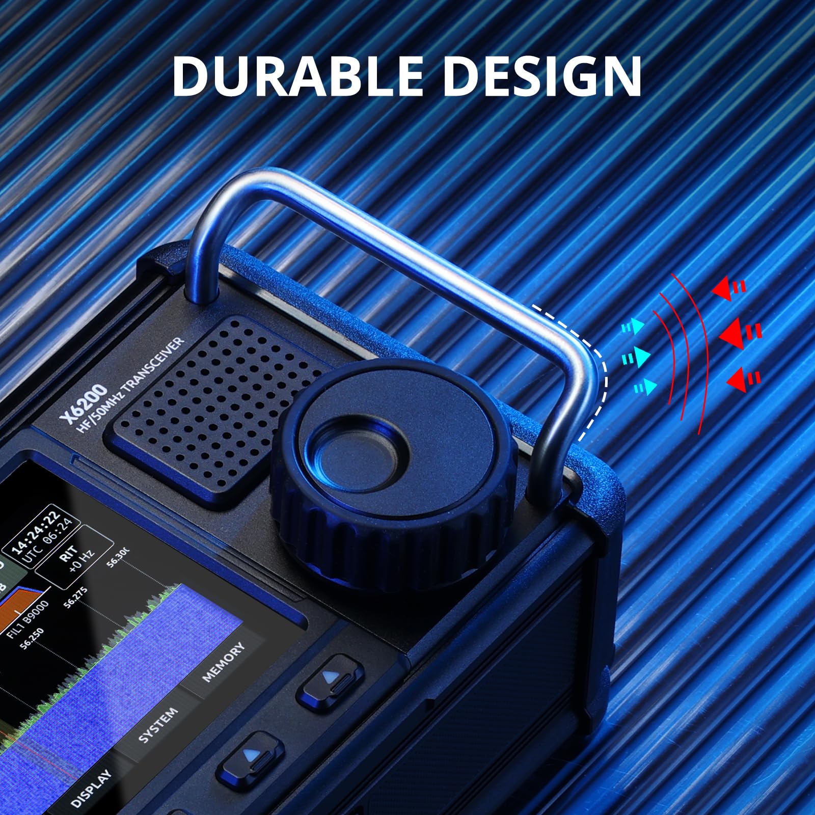 Xiegu Radio HF portátil X6200, receptor HF/50MHz/WFM/AIR con sistema de escaneo directo HF, batería intercambiable de 3200 mAh, pantalla LC de 10 cm, admite modulación SSB/CW/AM/NFM/DIGI/WFM