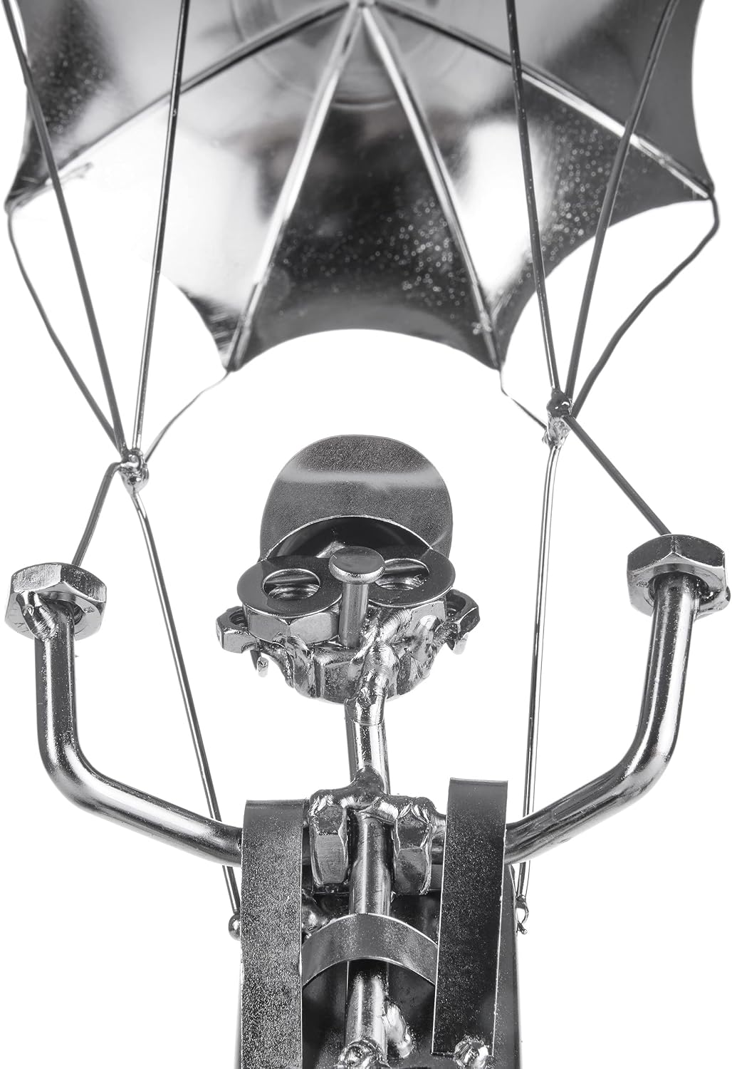 BRUBAKER Wine Bottle Holder Parachuter - Skydiver Metal Sculptures and Figurines Decor Wine Racks and Stands Gifts Decoration