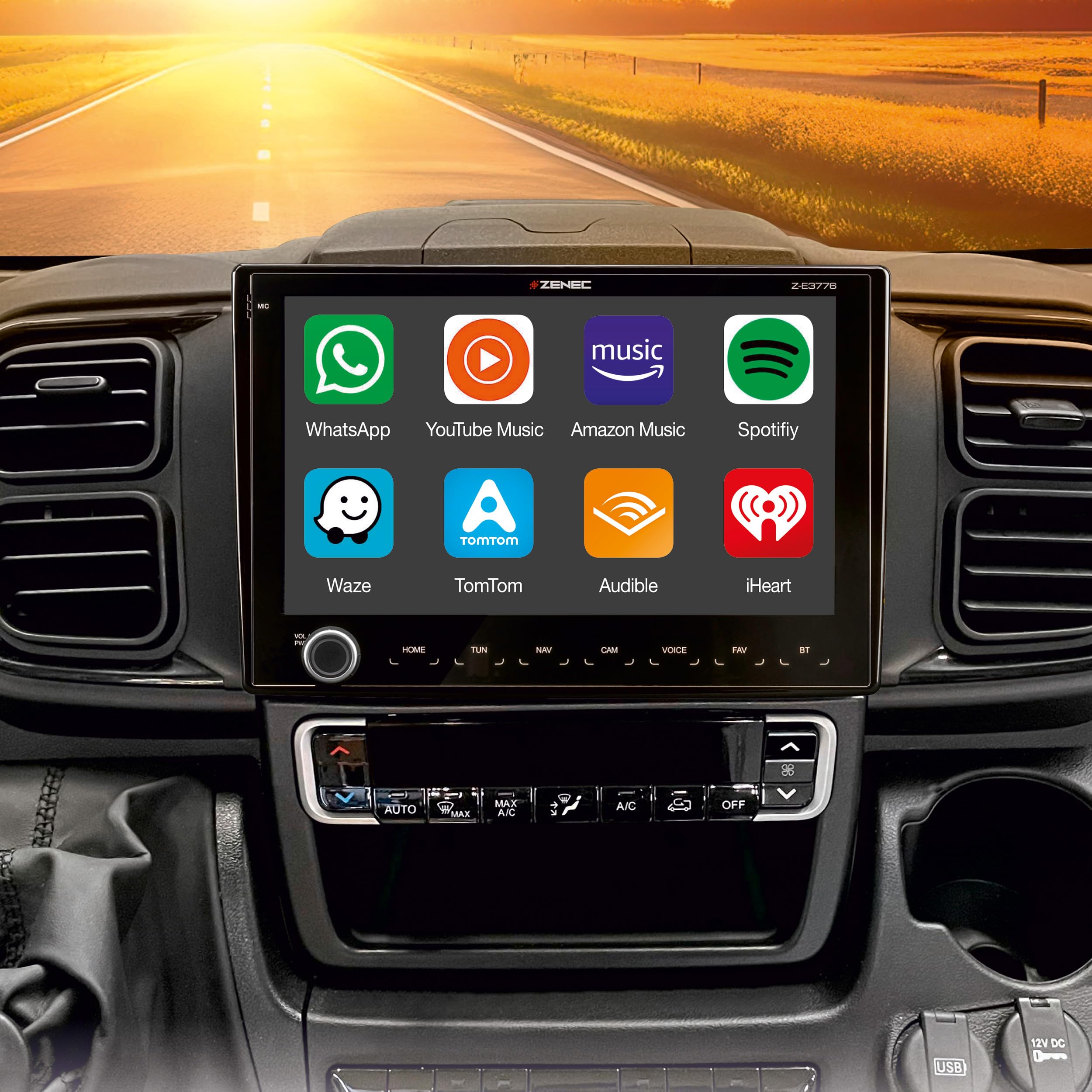 ZENEC Z-E3776 – 9 Zoll Multimedia Receiver kompatibel mit FIAT Ducato | Mediencenter kompatibel mit Fiat Ducato, Touchscreen, Wireless Apple CarPlay & Android Auto, DAB+, Bluetooth, Navi optional