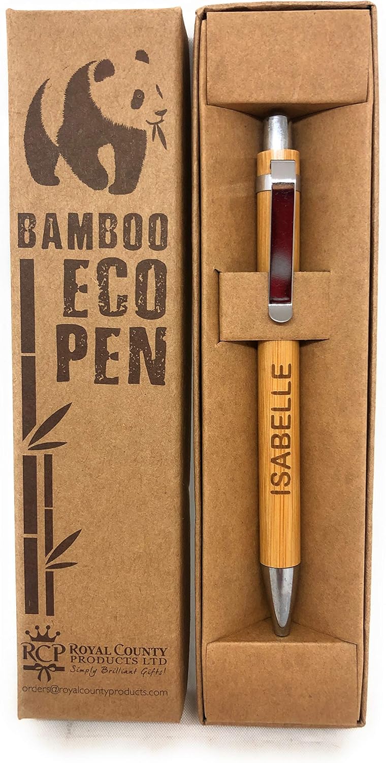 Royal County Isabelle Personalised Bamboo Pen Eco Friendly, Beige