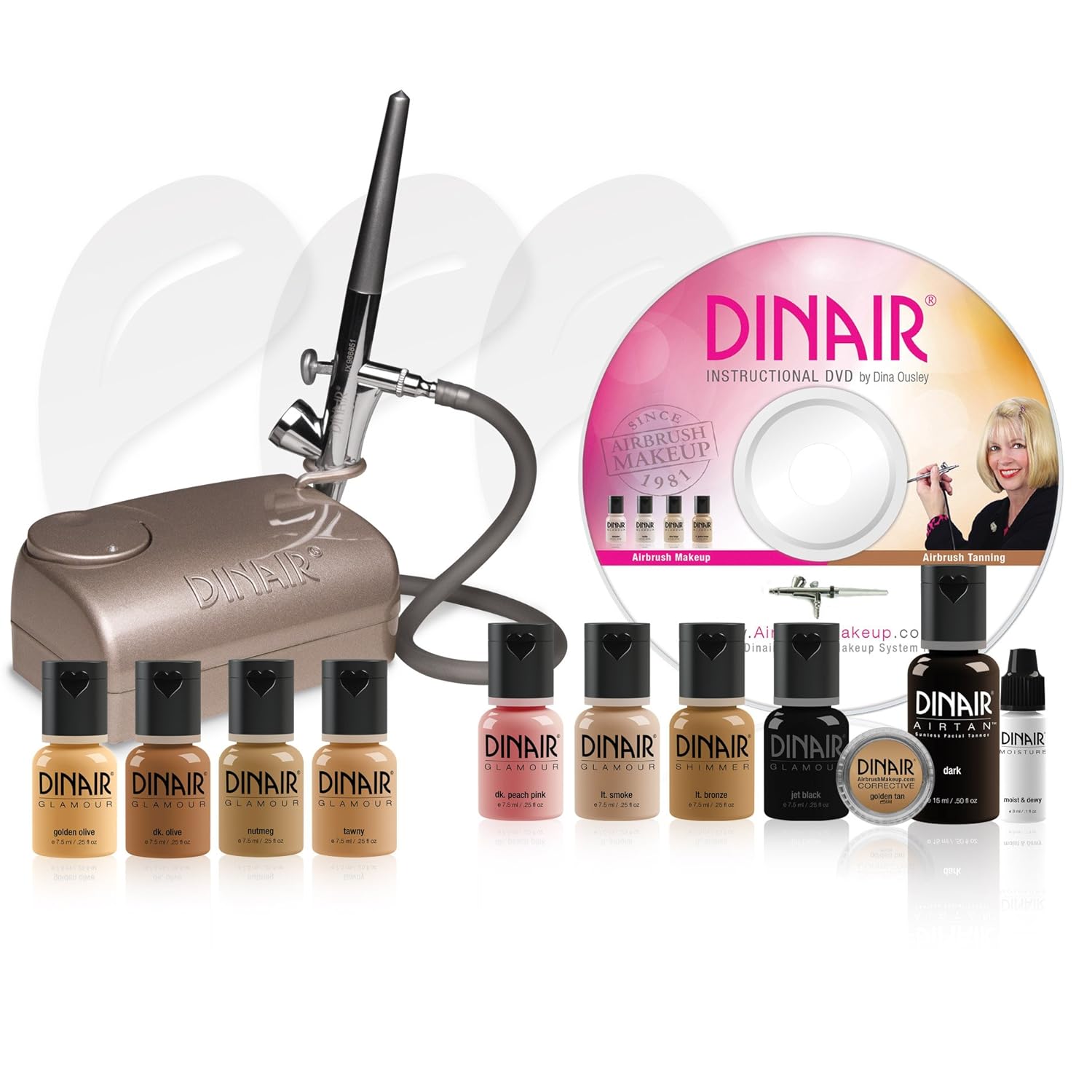 Dinair 10pcs (10 piece kit, Tan)