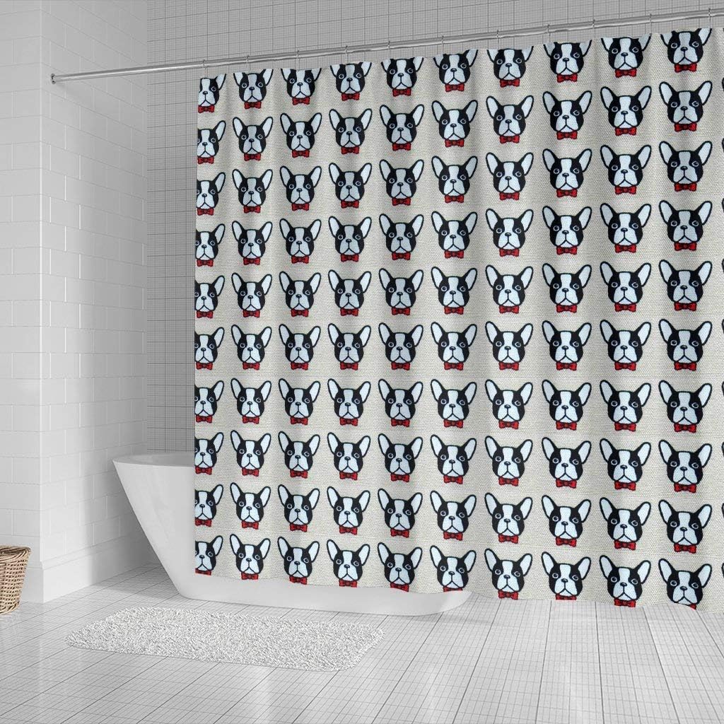 French Bulldog Pattern Print Limited Edition Shower Curtains