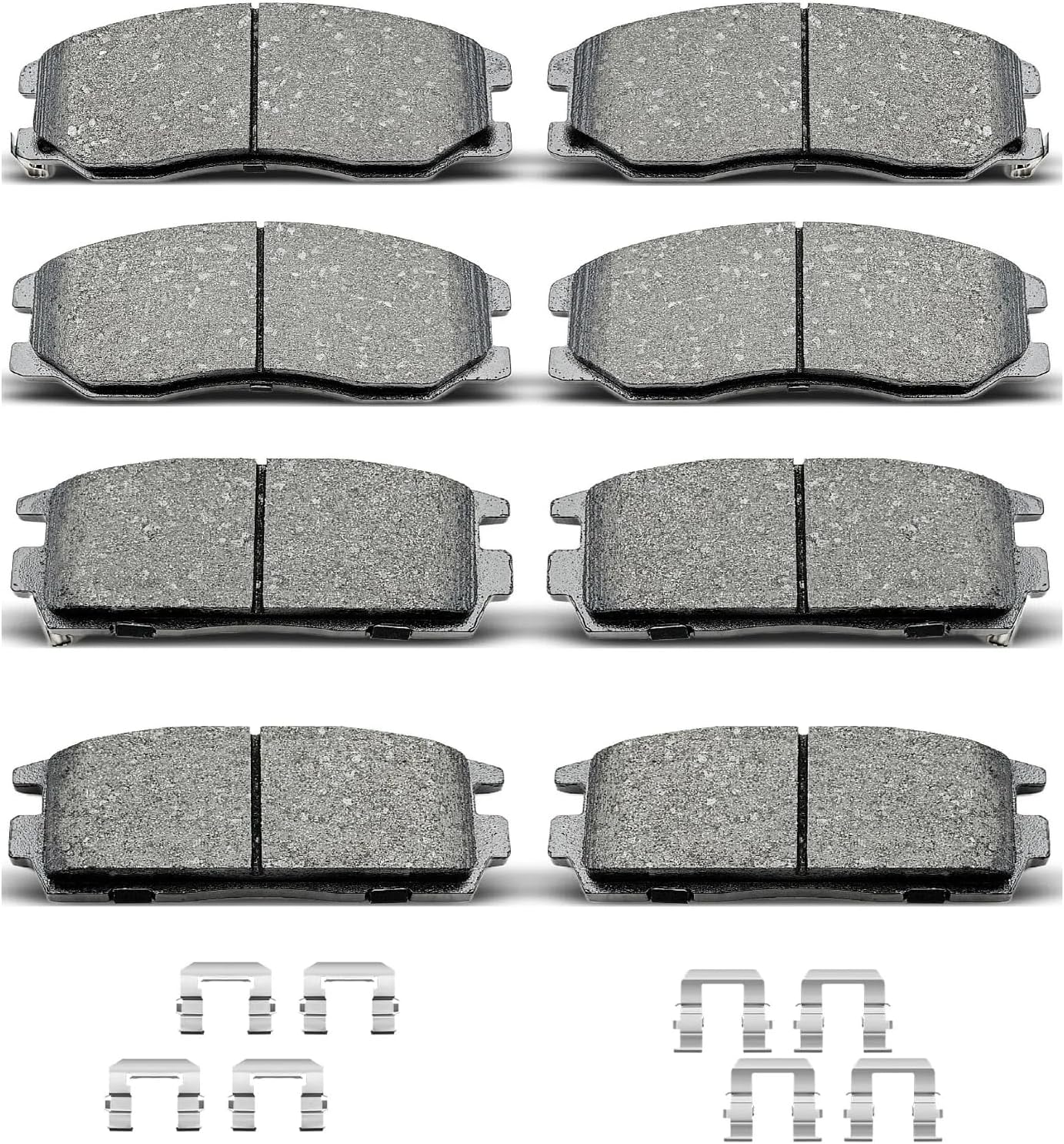 D1264 D1275 8pcs Ceramic Front Rear Brake Pads With Clips Fit For Chevy Captiva Sport 2012-2015,For Saturn Vue 2008-2010,2007-2009For Chevy Equinox/For Pontiac Torrent/For Suzuki XL-7