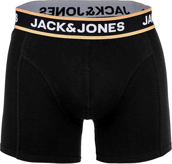 JACK & JONES Men's Boxer Shorts Pack of 10 - Comfortable Cotton Stretch Trunks with Logo Waistband, Jaclimes Solid Black M, black, Medium, Black, Medium