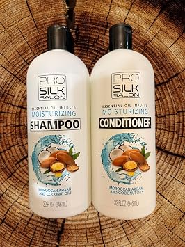 Duo shampoo & condicionador pro silk salon moracan argan adn coconut oil