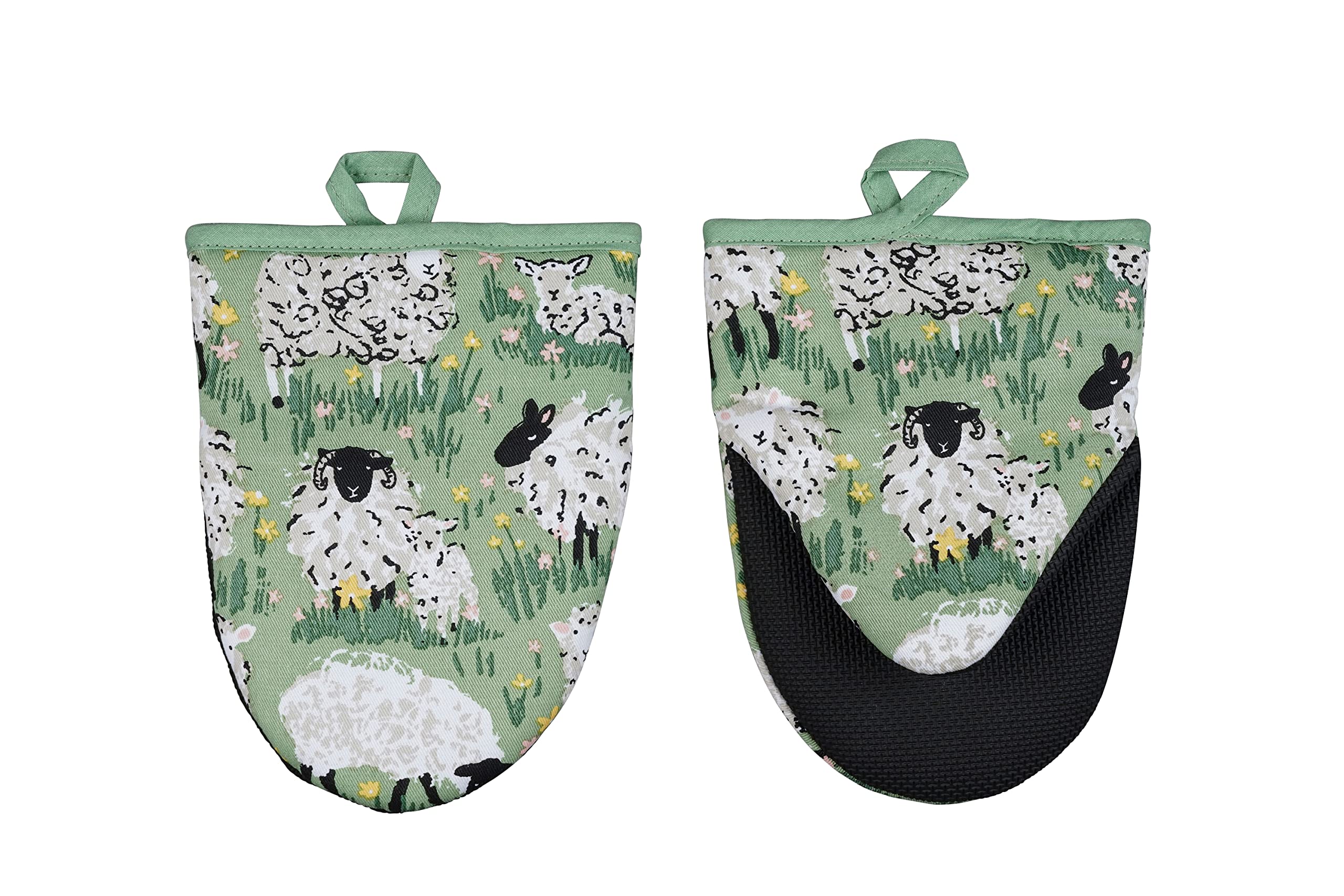 Ulster Weavers - Micro Mitts - Woolly Sheep Print - Green