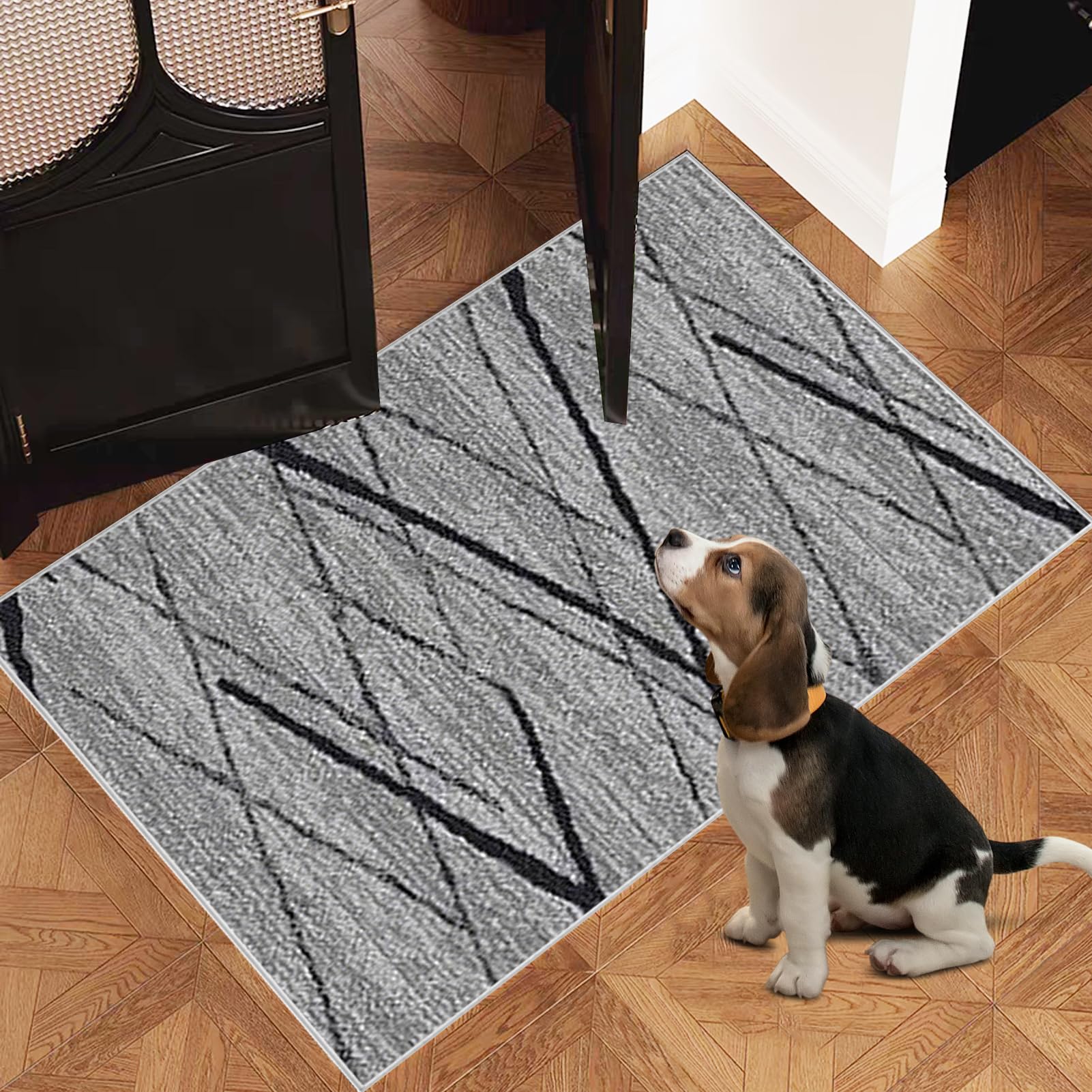 Tapis Cuisine Devant Evier Antidérapant et Lavable Tapis de Couloir 60 x 140 cm Tapis de Passage Couloir Cuisine Paillasson Long Tapis de Sol d'Entrée Intérieur Tapis pour Cuisine Passage Chambre