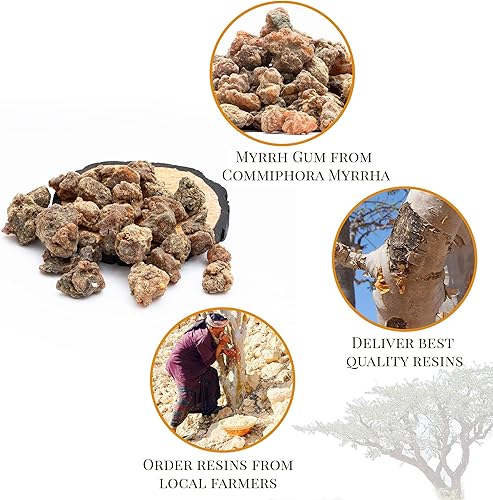 Miniatura 5 de Resinas mirra de Igneous Products (1.00oz)  Incienso mirra 100% natural  Incienso de mirra somalí  Resinas puras de mirra