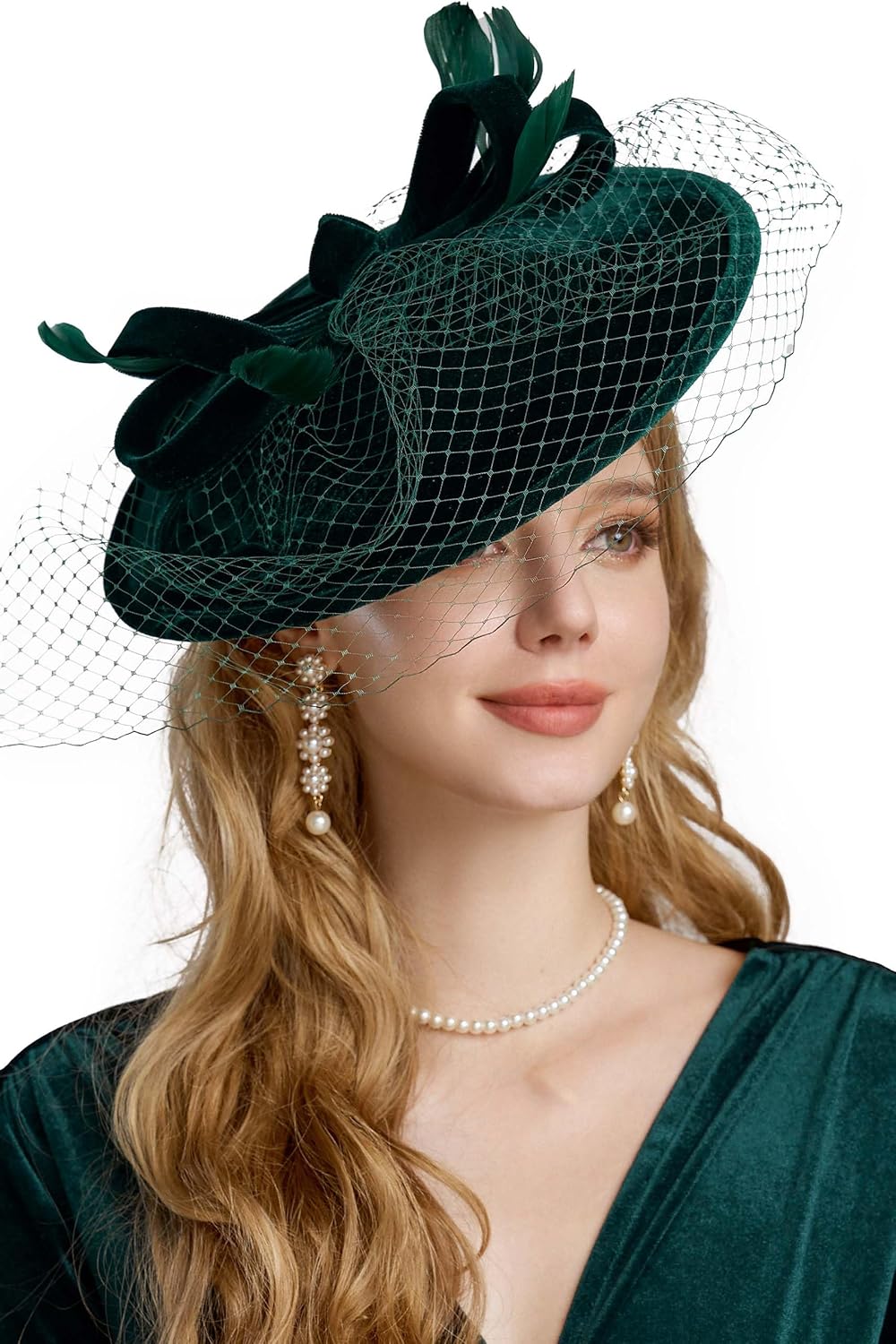 BABEYOND Tea Party Fascinator Kentucky Hat Fascinator Cocktail Church Pillbox Hat Derby Headband