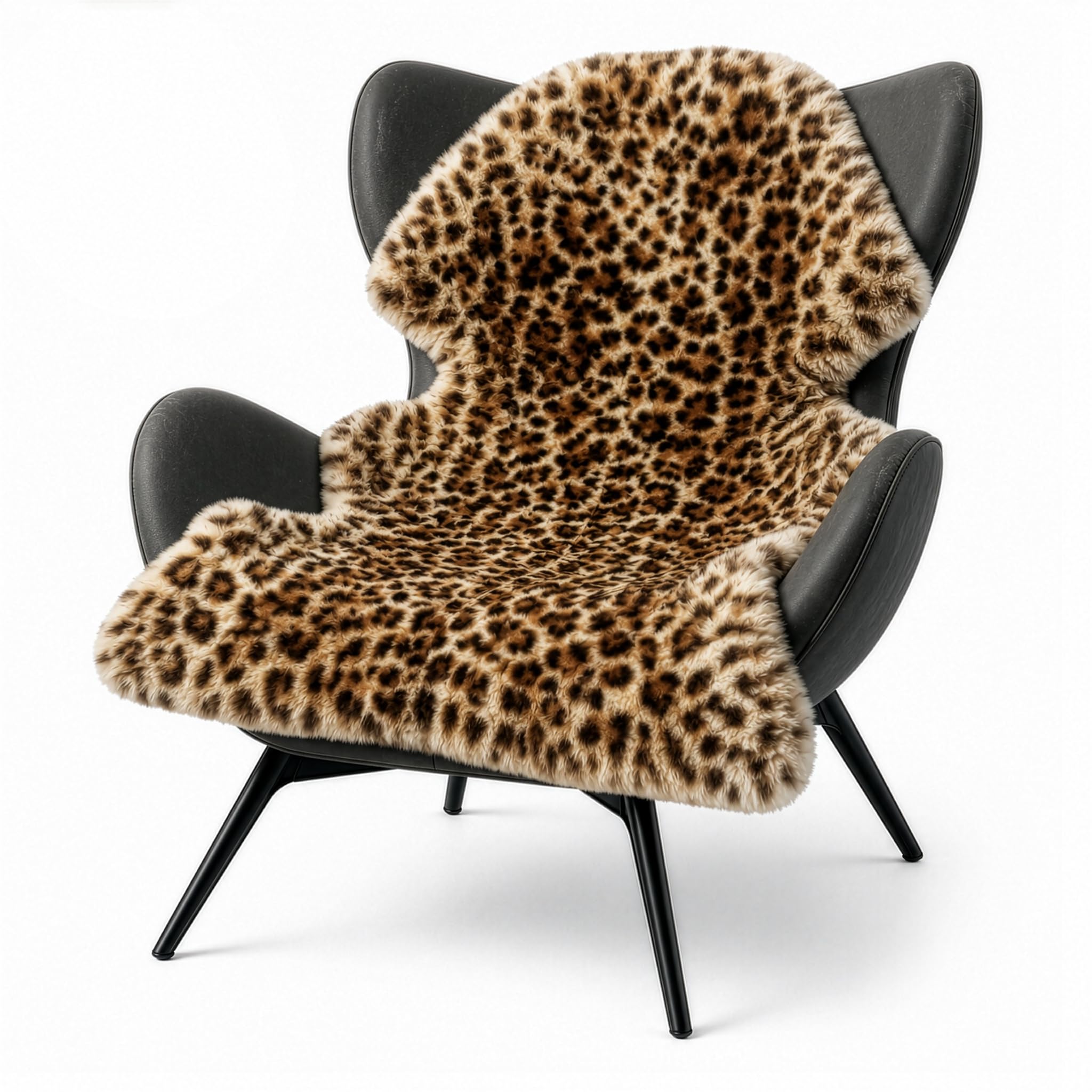KARAT Design Schaffell Audrey aus echtem Lammfell – 100% Schafwolle, ca. 90 × 60 cm, weiches Dekofell mit Tiermotiv, Fellteppich, Sitzauflage für Sofa, Sessel, Stuhl & Bank
