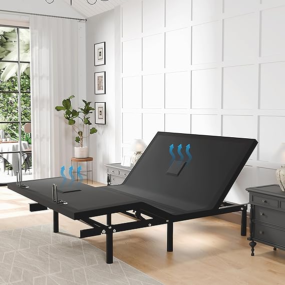 Lakenyon Queen Adjustable Massage Bed Frame with Wireless