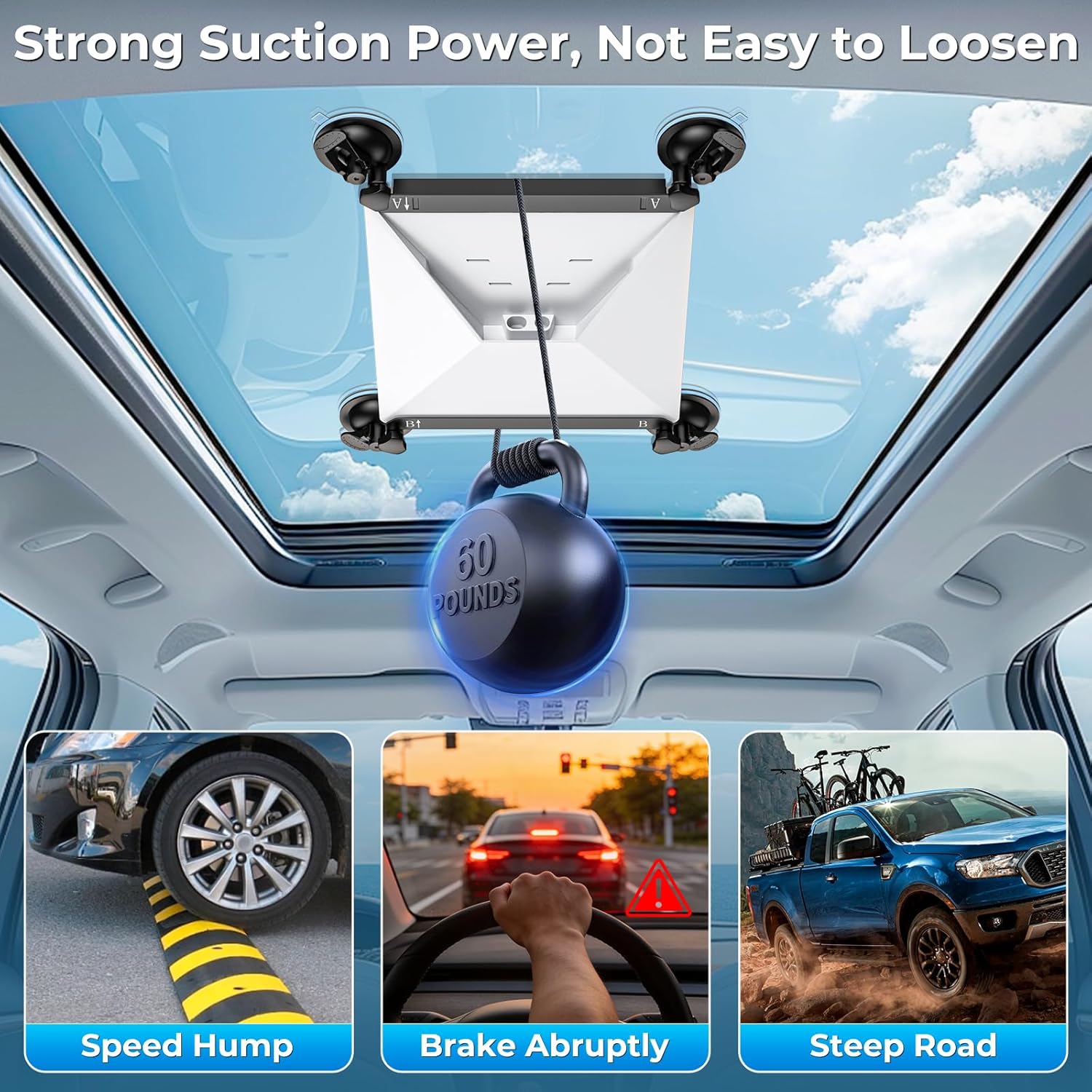 Starlink Mini Suction Cup Mount for Car Sunroof Window, Secure Satellite Mounting Kit with Strong Grip, Stable Signal for RVs Boats Road Trips, Tool-Free Installation, Portable Camping 2025 2026