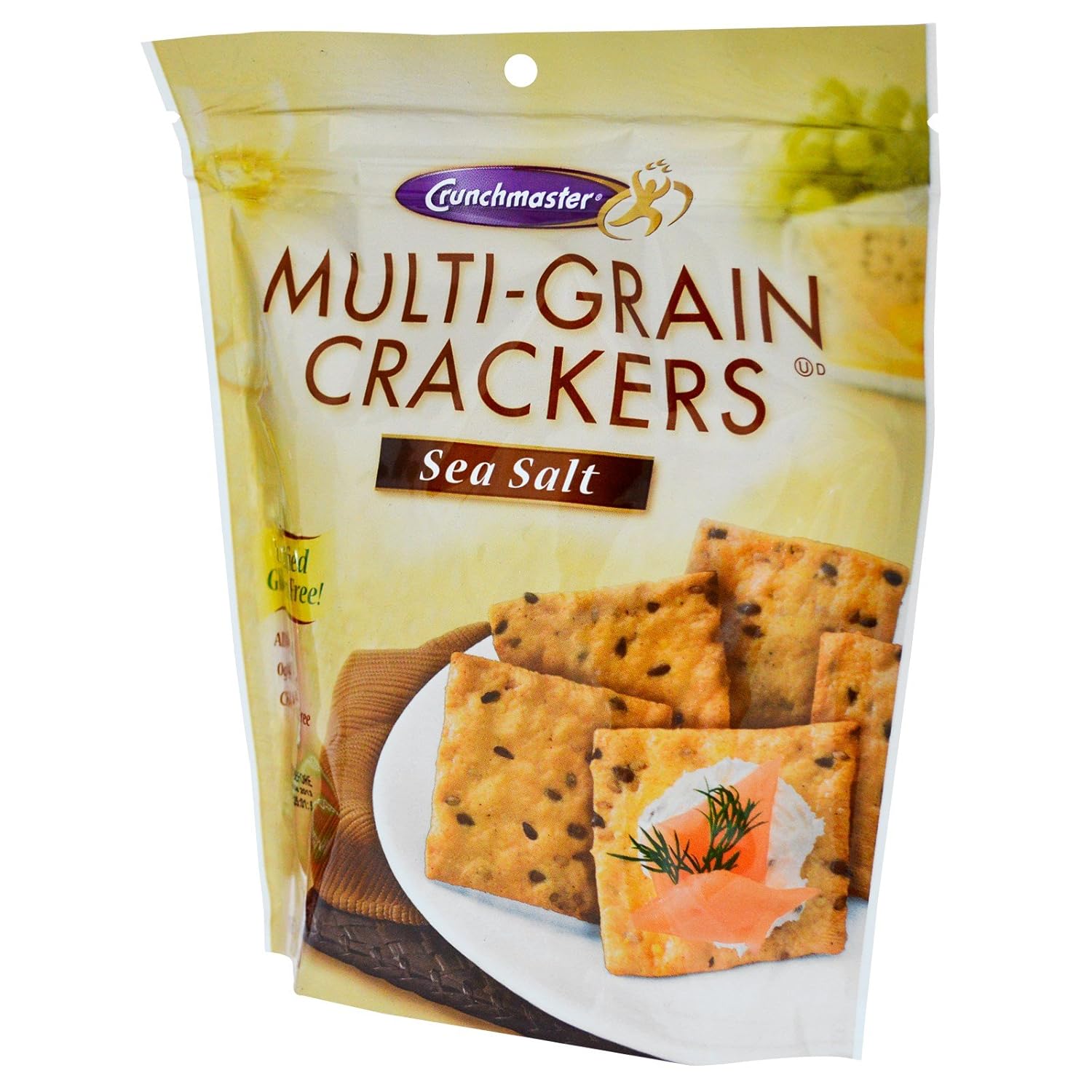 Crunchmaster Multi-Grain Crackers Sea Salt 4.5 oz (127 g) - Pack 3