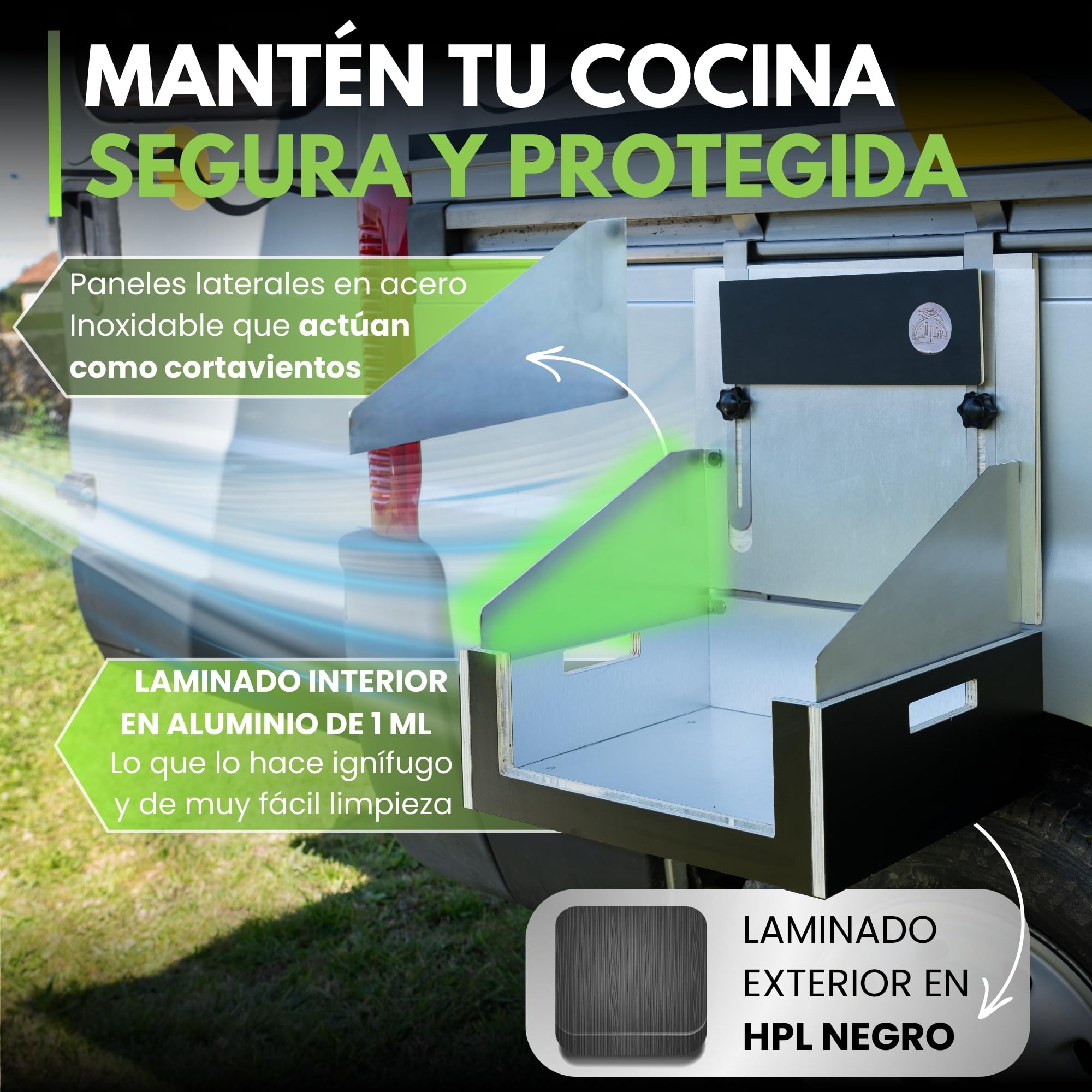 Kit Cocina camper exterior - camping accesorios - accesorios camping - mueble cocina camping - cocina portatil - mueble camper - armario camping - tienda cocina camping
