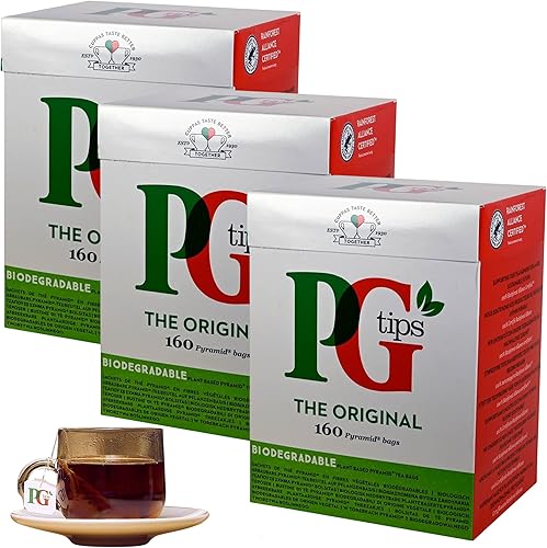 Miniatura 2 de Pg Tips Bolsas de té, 160 bolsas de 3 paquetes - 480 bolsitas de té en total.