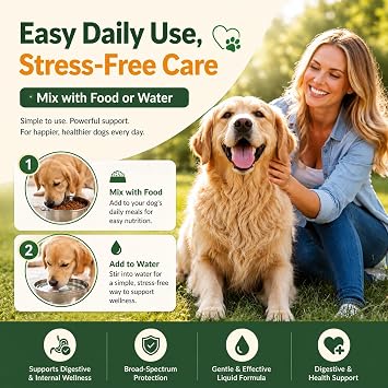 Dewormer for Dogs, Liquid Wormer for Hookworms, Lungworms, Pinworms, Roundworms,120ml